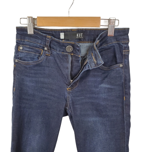 KUT FROM THE KLOTH | CONNIE ANKLE STEP HEM DARK WASH DENIM BLUE SKINNY JEANS 00 - Picture 5 of 17